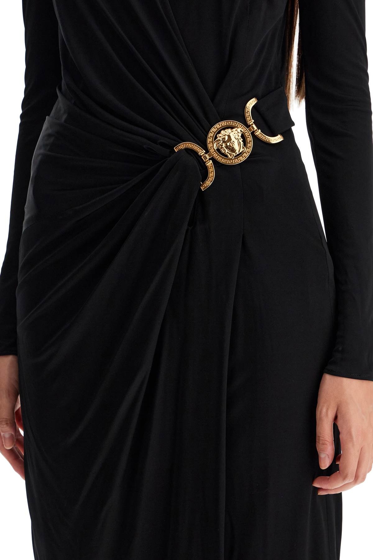 Versace Draped Jersey Dress With Women - 4
