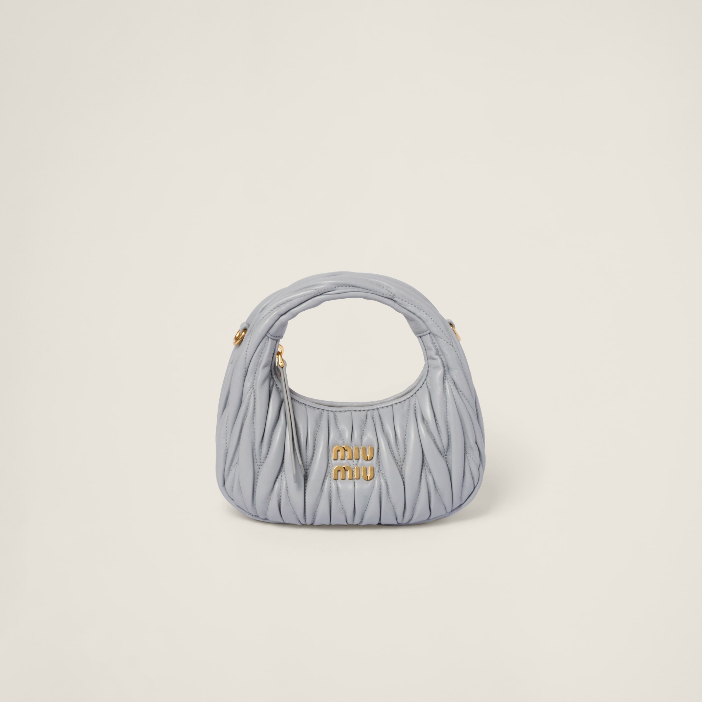 Wander matelassé nappa leather hobo mini-bag - 1