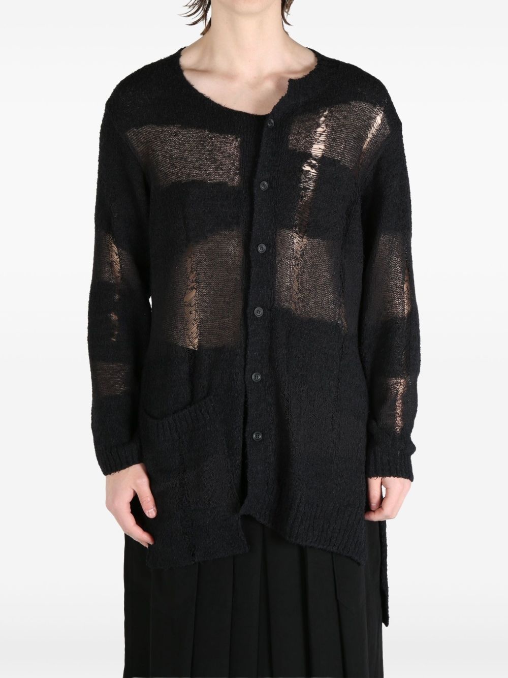 panelled cardigan - 3