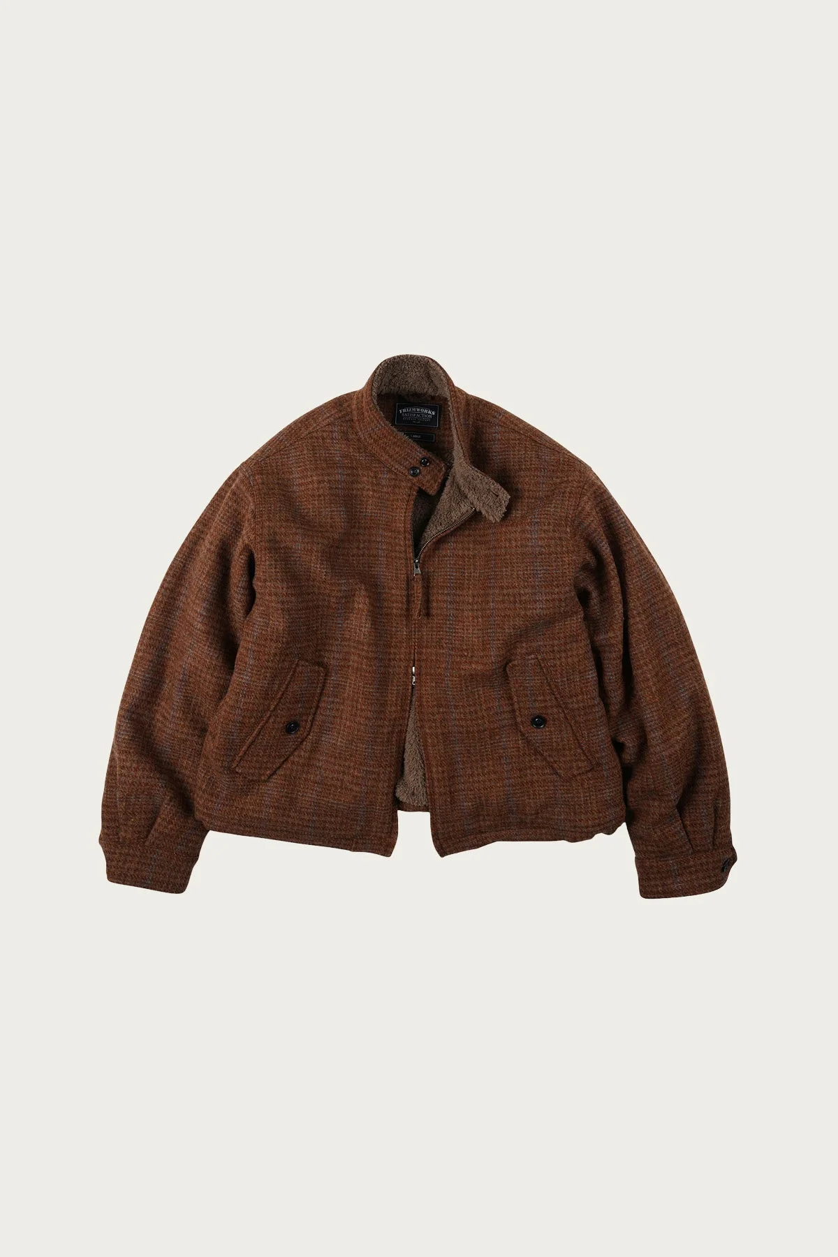 Fluffy Wool Harrington Jacket - Maple - 1