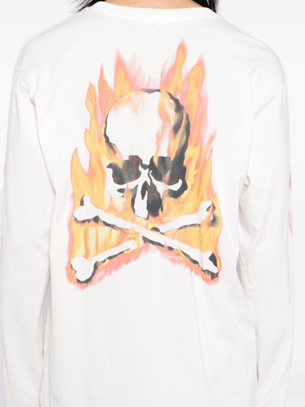 logo print long-sleeves T-shirt - 4
