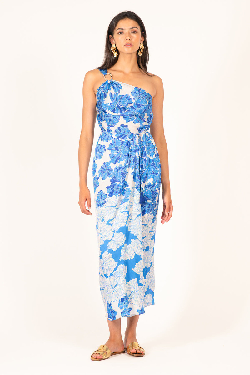 Long Dress Fanny - Blue Flower Bunch 1