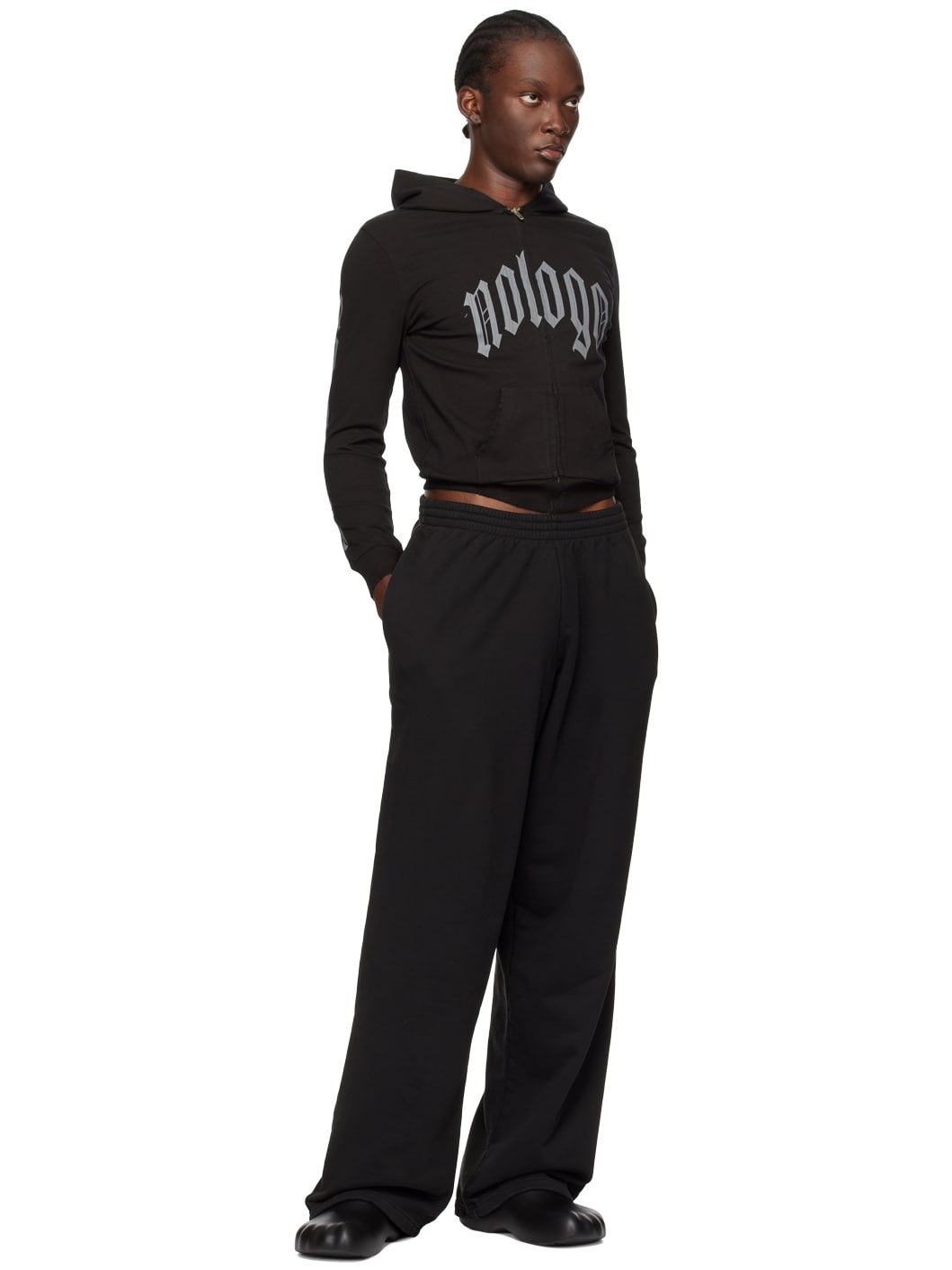 Black 'Nologo' Hoodie - 4