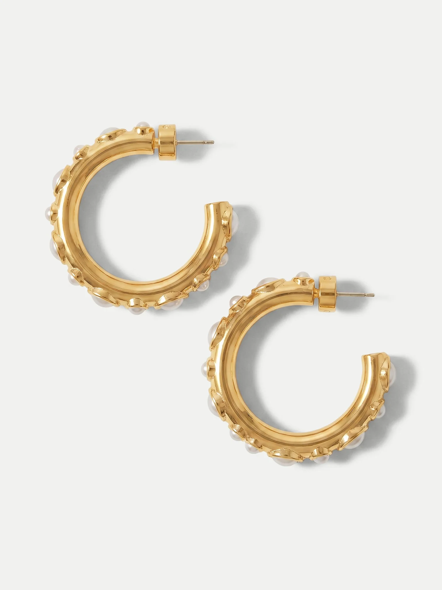 PEARL HOOP EARRING - 1