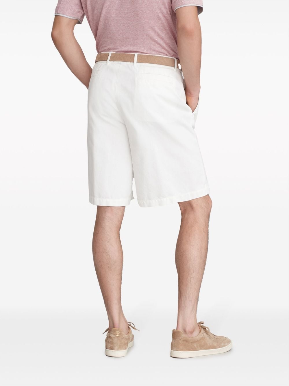 knee-length twill Bermuda shorts - 4