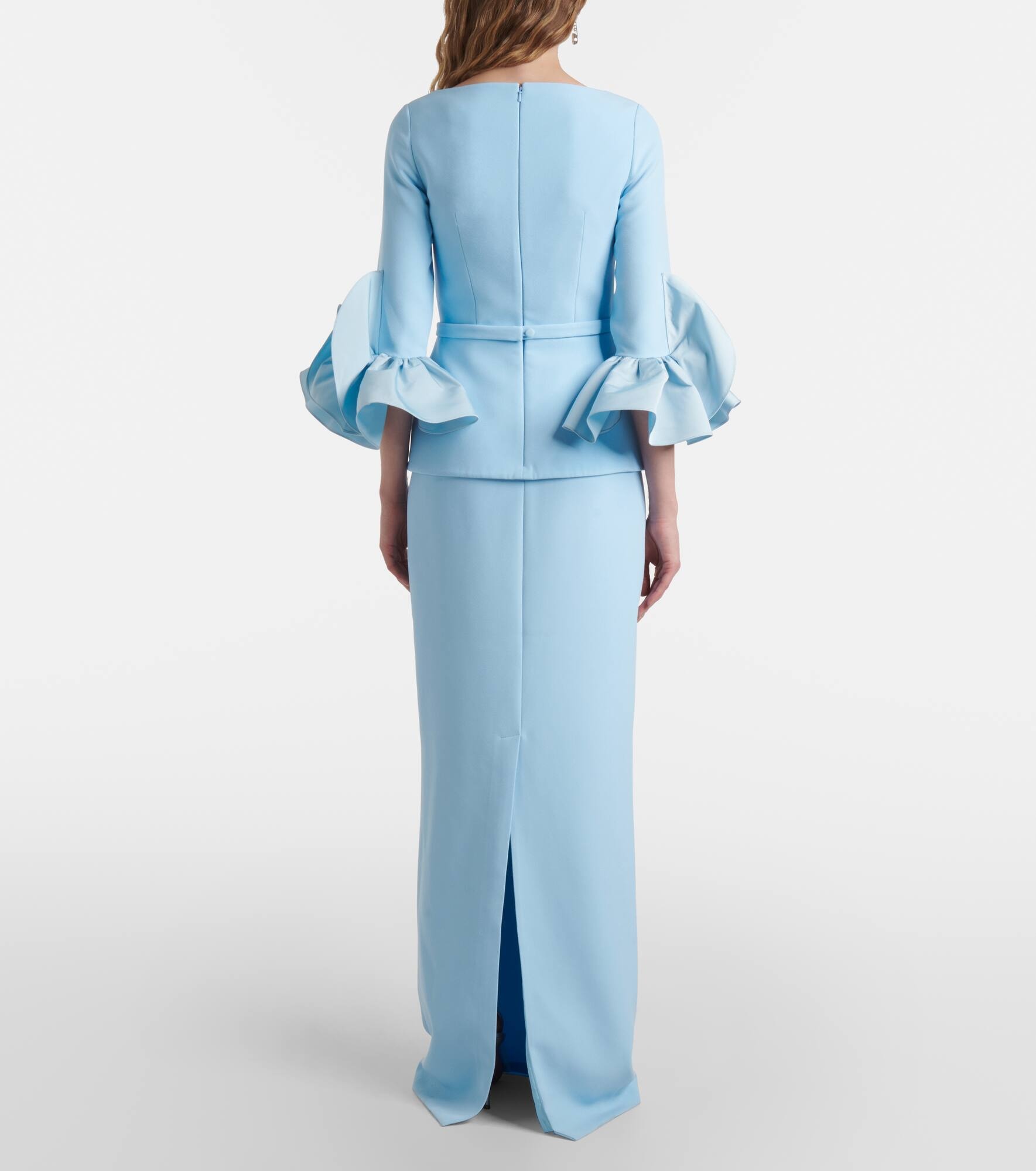 Clemence ruffled crêpe gown - 3