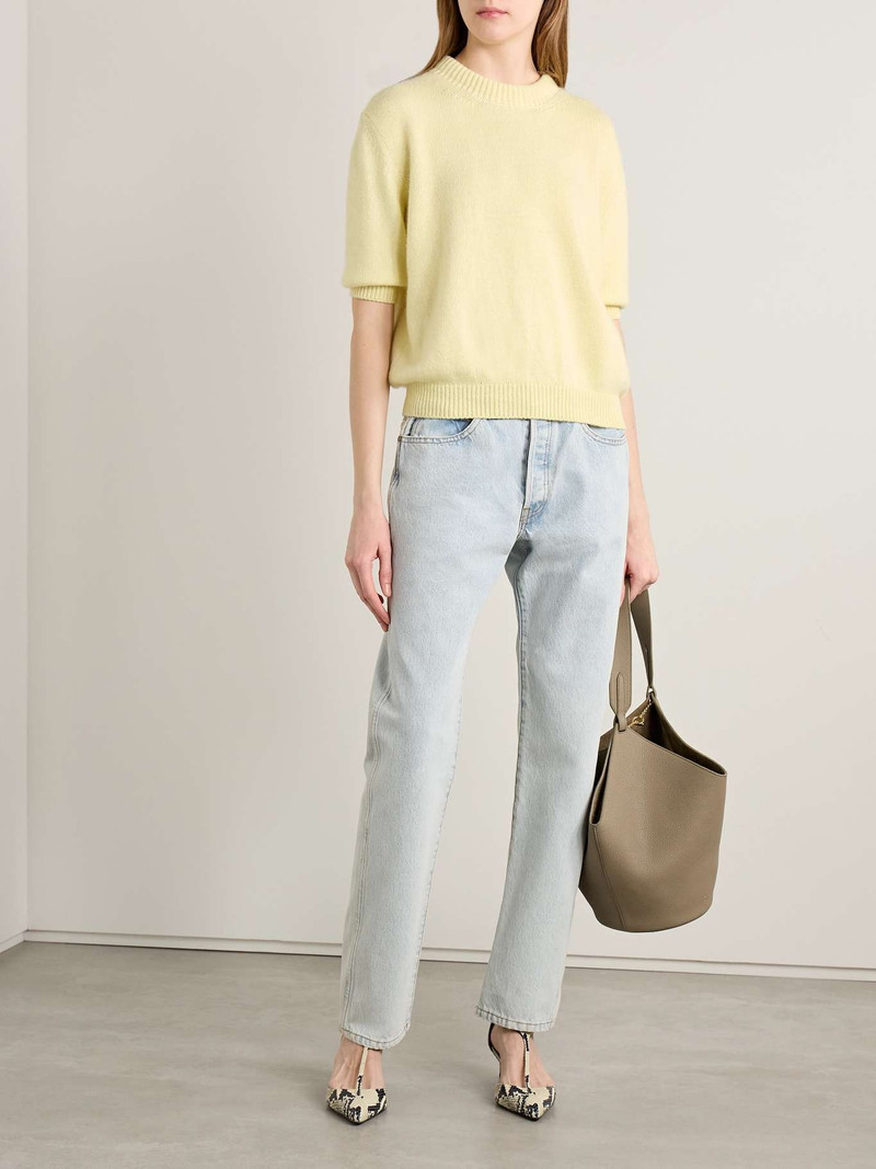 KHAITE Davin cashmere sweater Yellow outlook