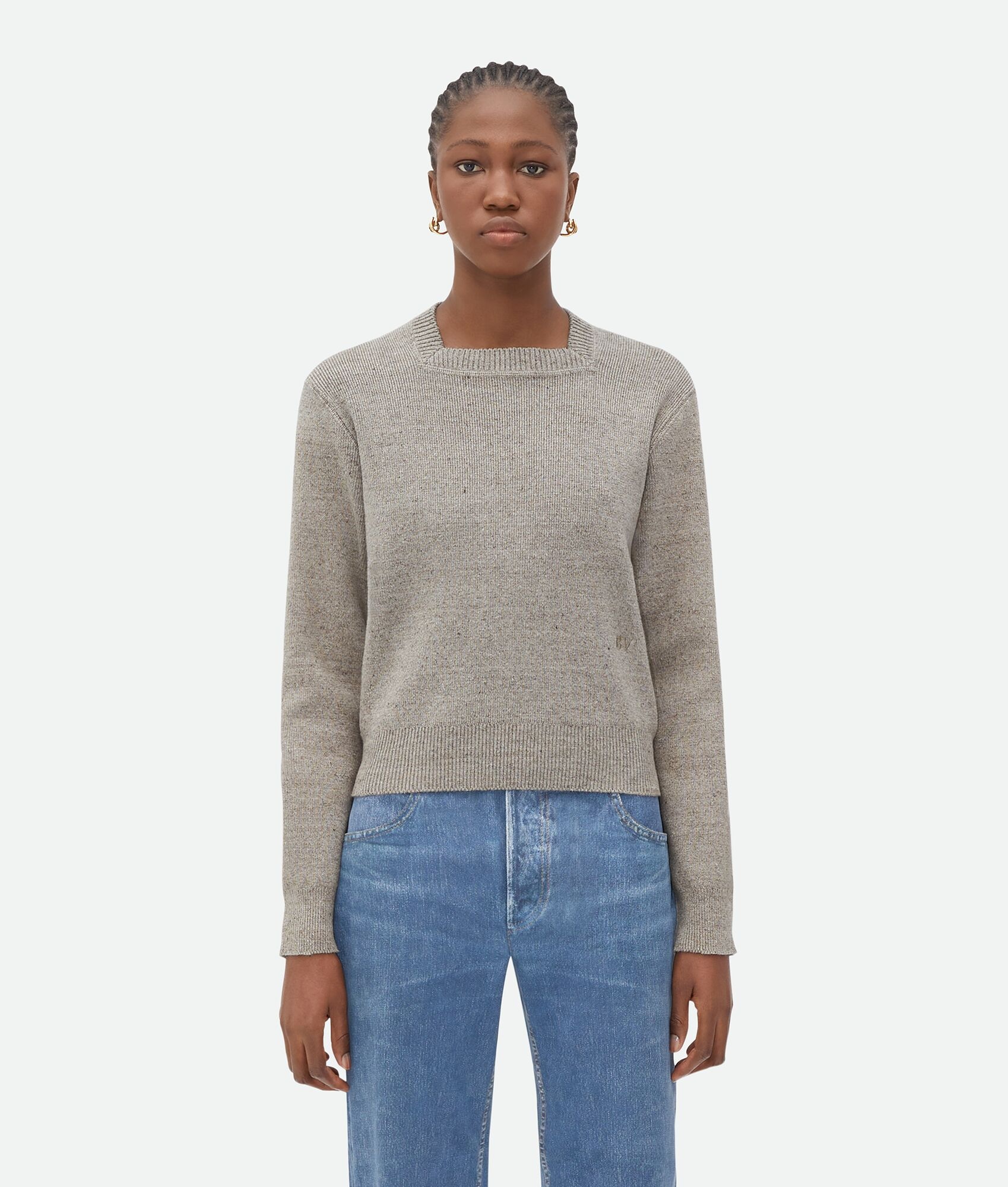 Linen "Bv" Embroidery Jumper - 1