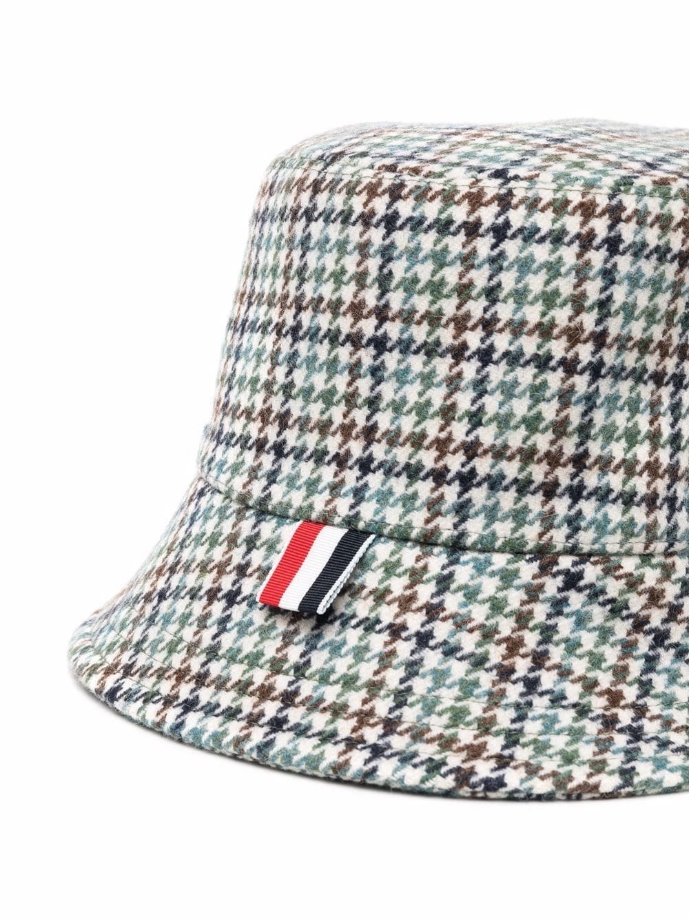houndstooth name tag appliqué bucket hat - 2