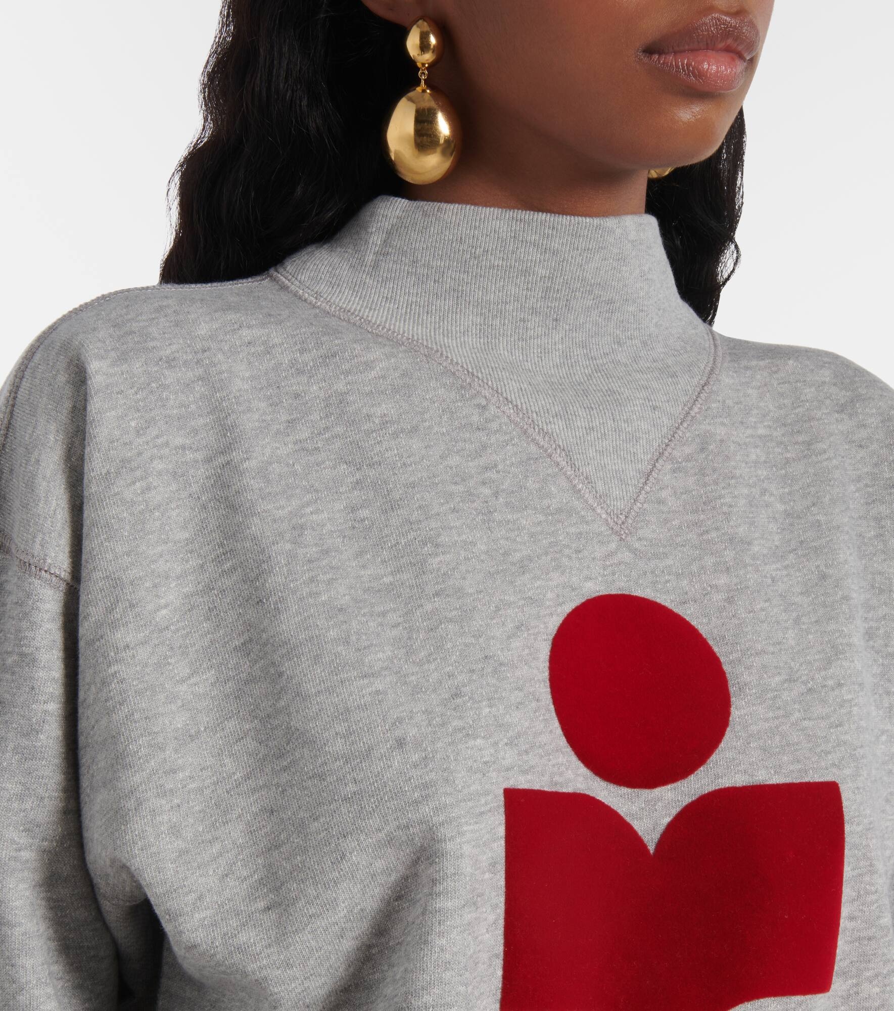 Moby cotton-blend fleece sweatshirt - 4