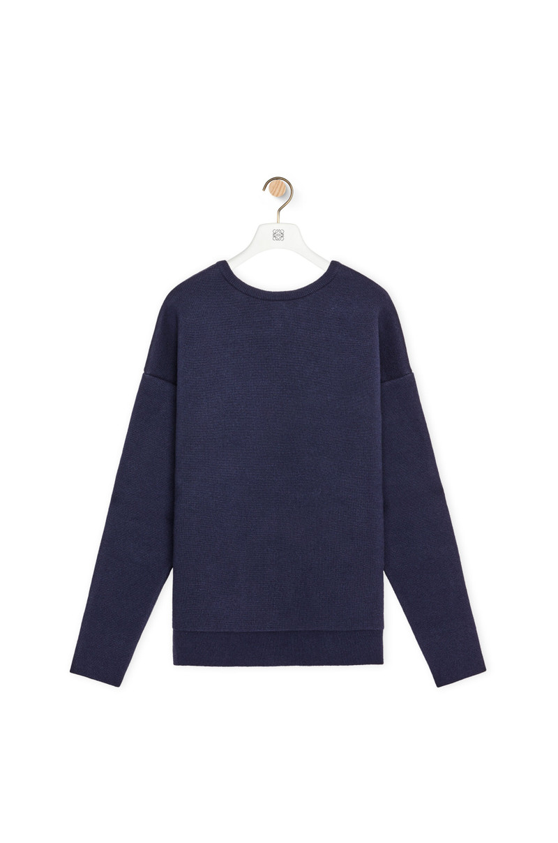 Open back sweater in wool 1