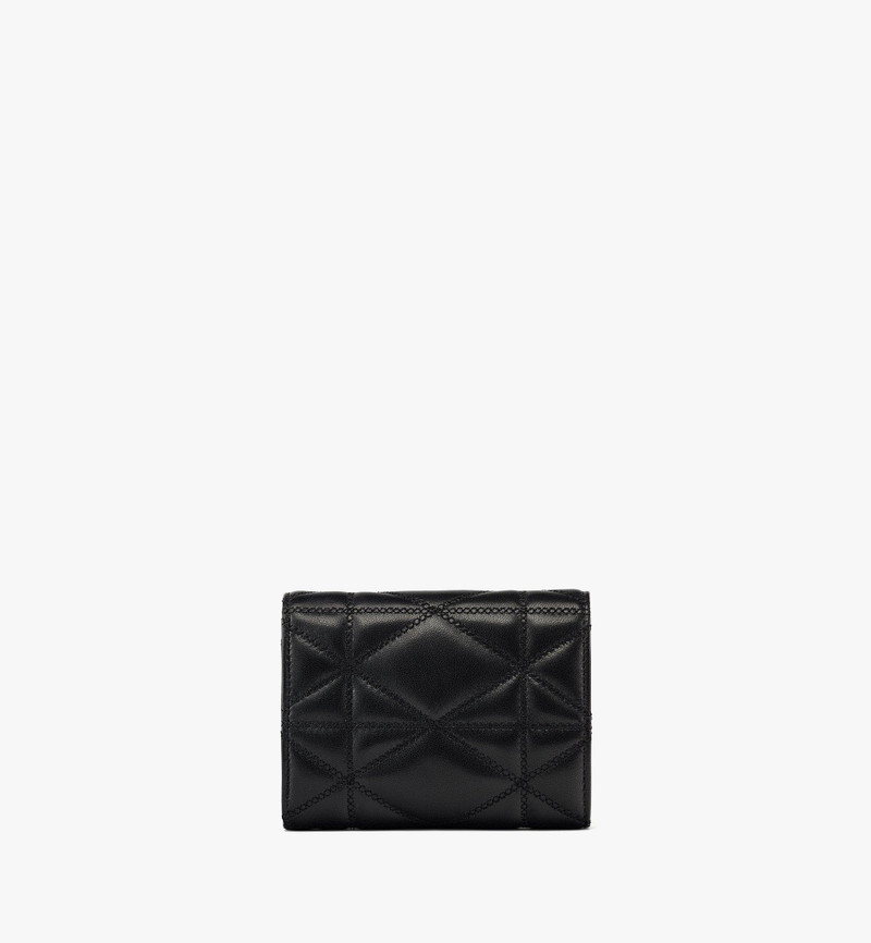 Travia Trifold Wallet in Cloud Quilted Leather 3