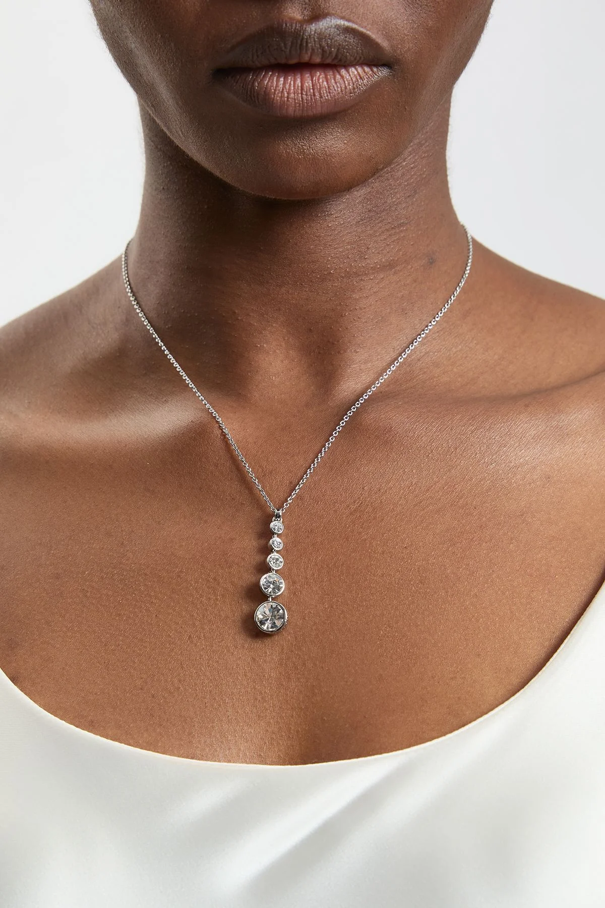 Crystal Flow Pendant Necklace - 1