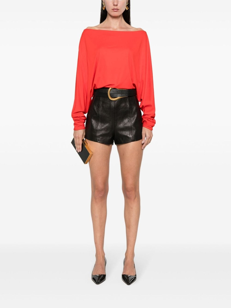 KHAITE The Lennman leather shorts outlook