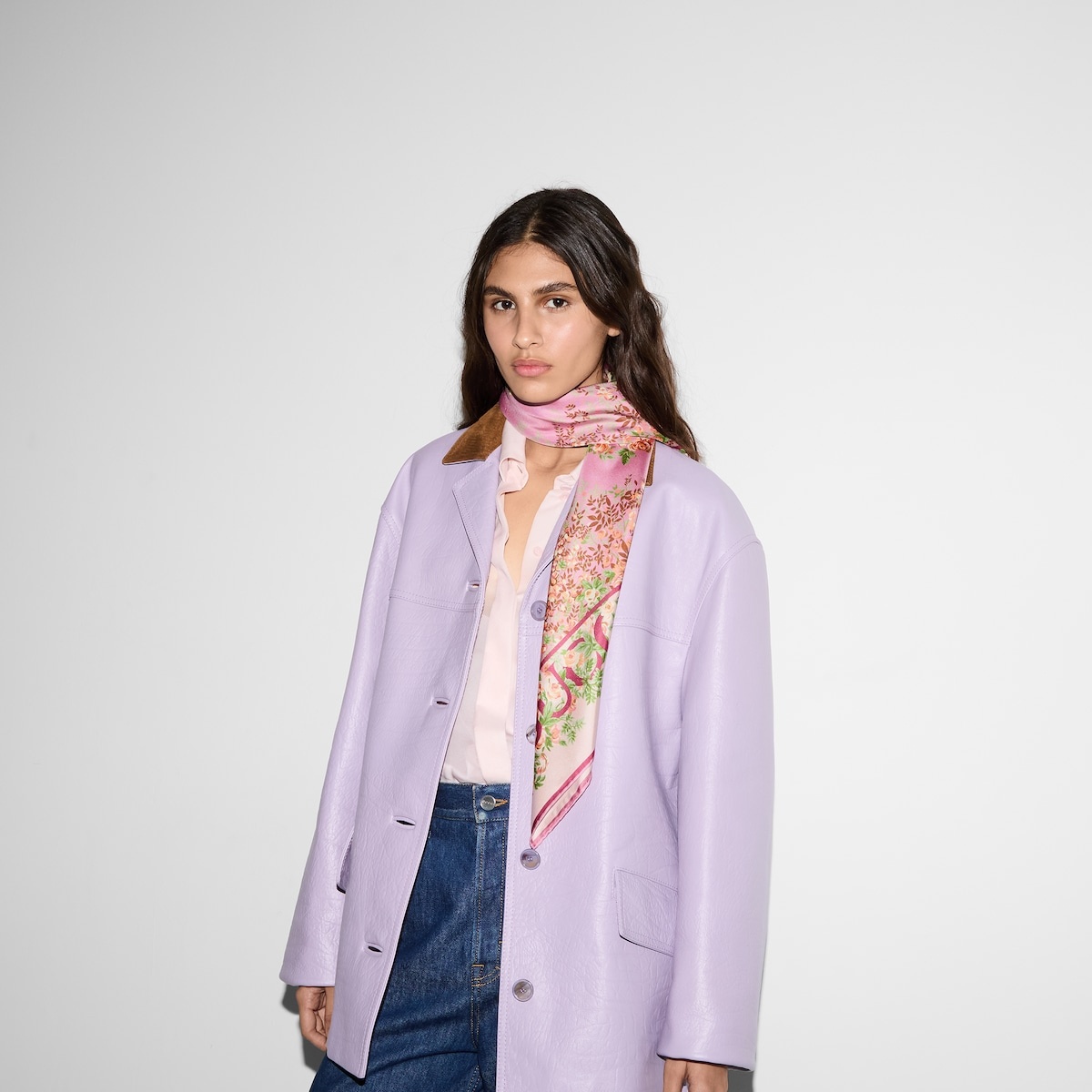 Gucci Interlocking G floral print silk carré - 3