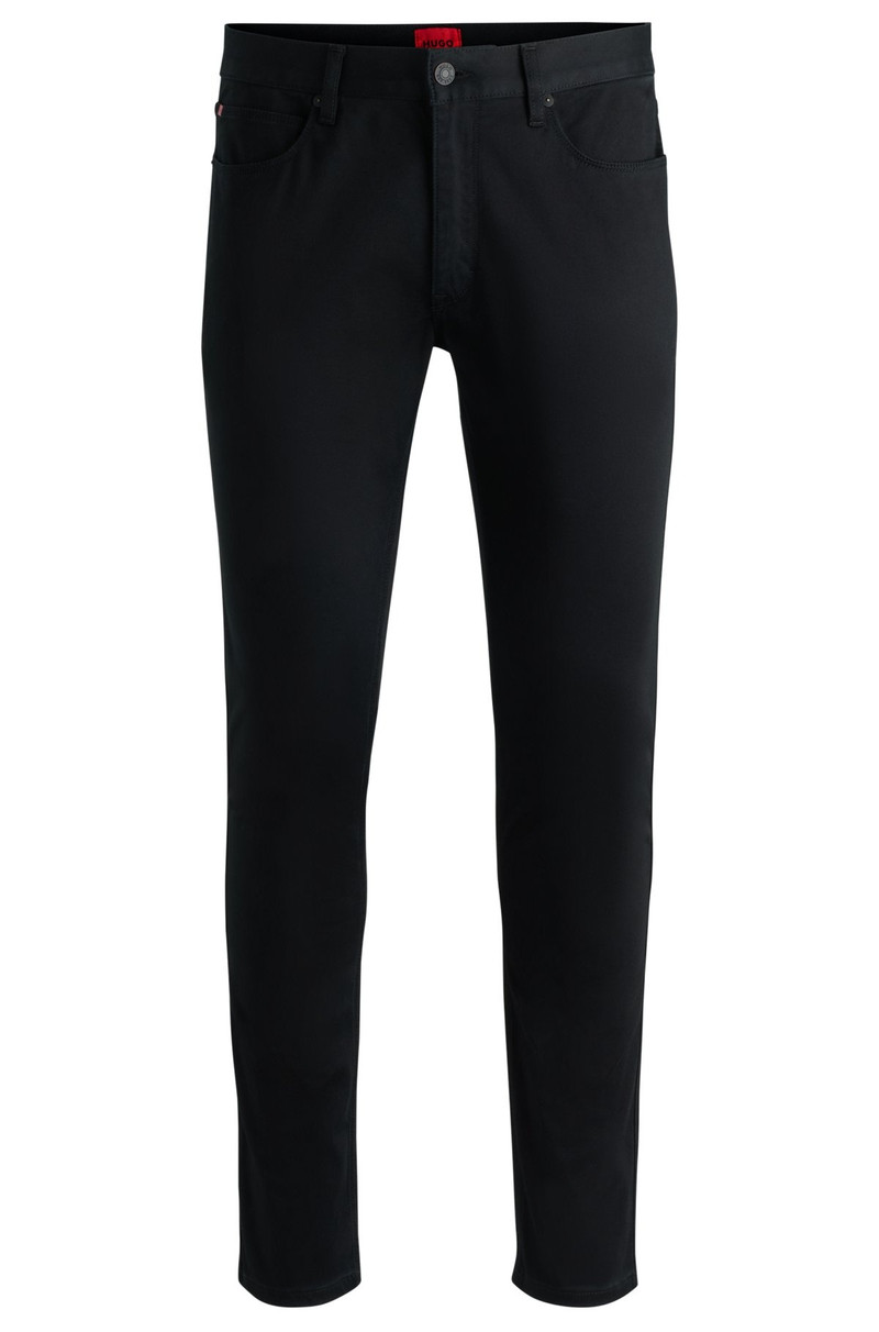 EXTRA-SLIM-FIT JEANS IN BLACK SATIN DENIM 1