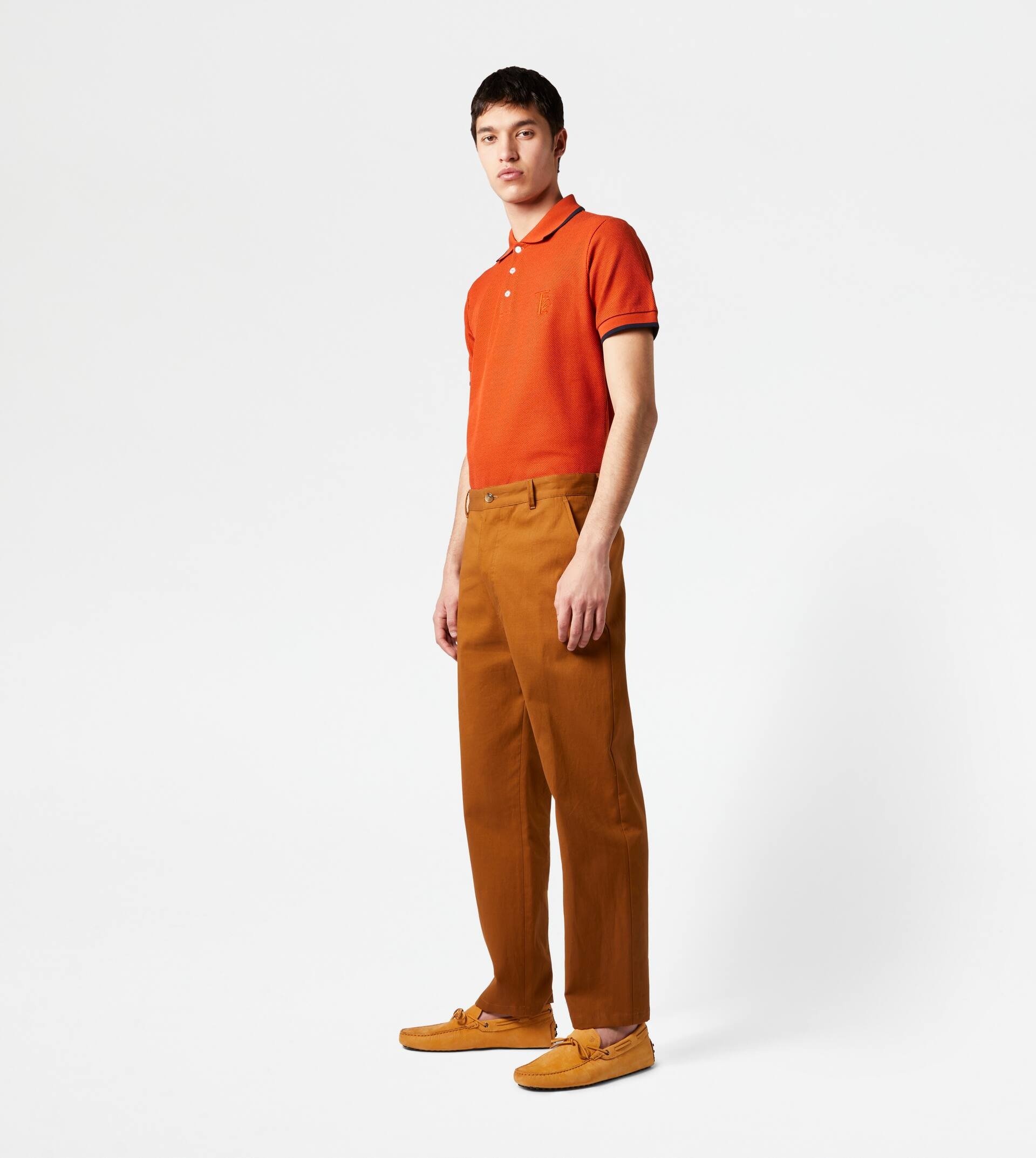 CHINO TROUSERS - BROWN - 4