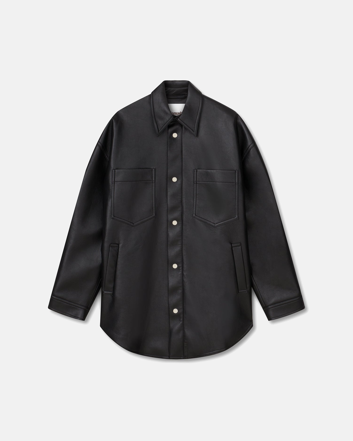 Regenerated Leather Overshirt - 1