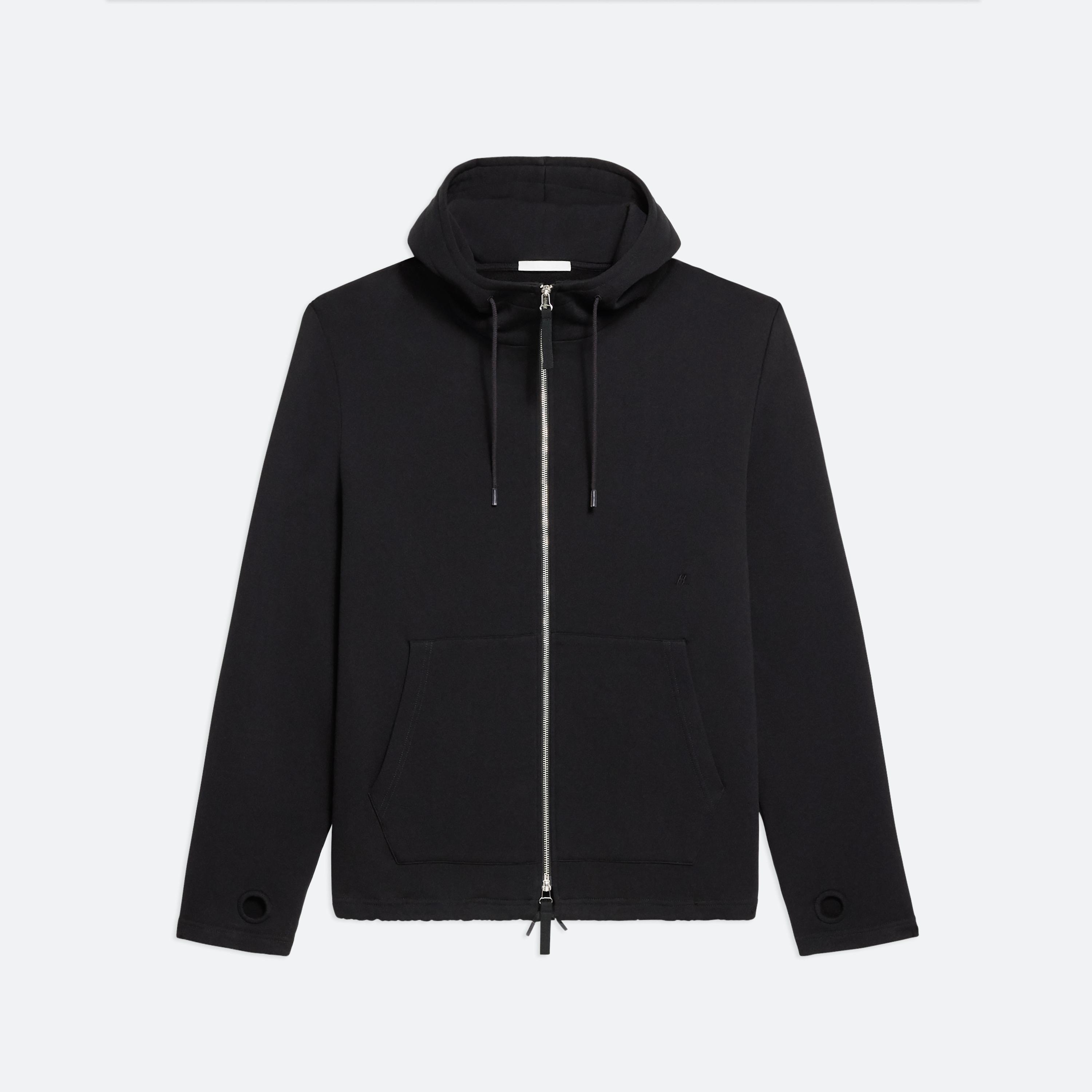 COTTON FLEECE ZIP-UP HOODIE - 1