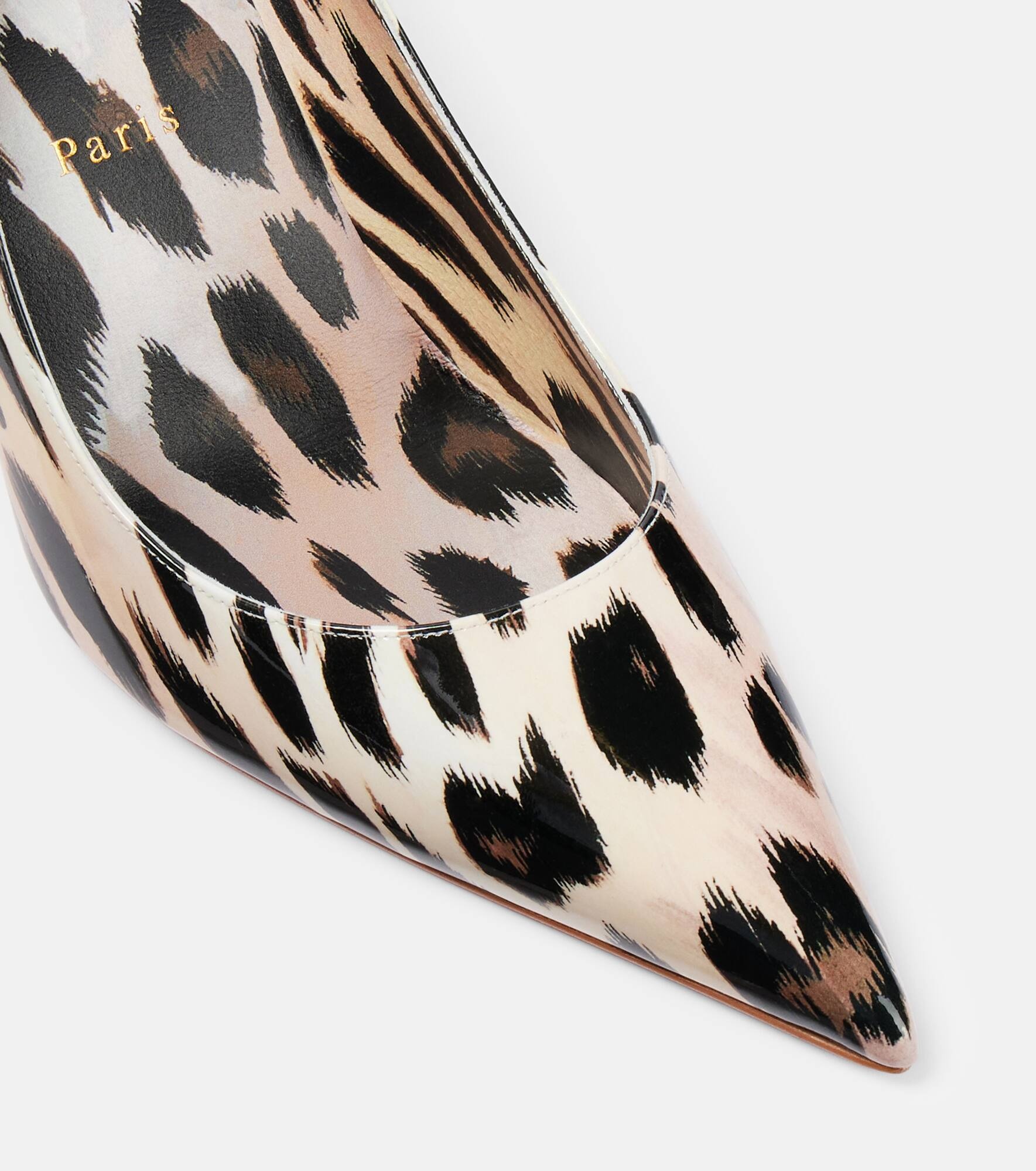 Miss Z 80 printed patent leather pumps - 5