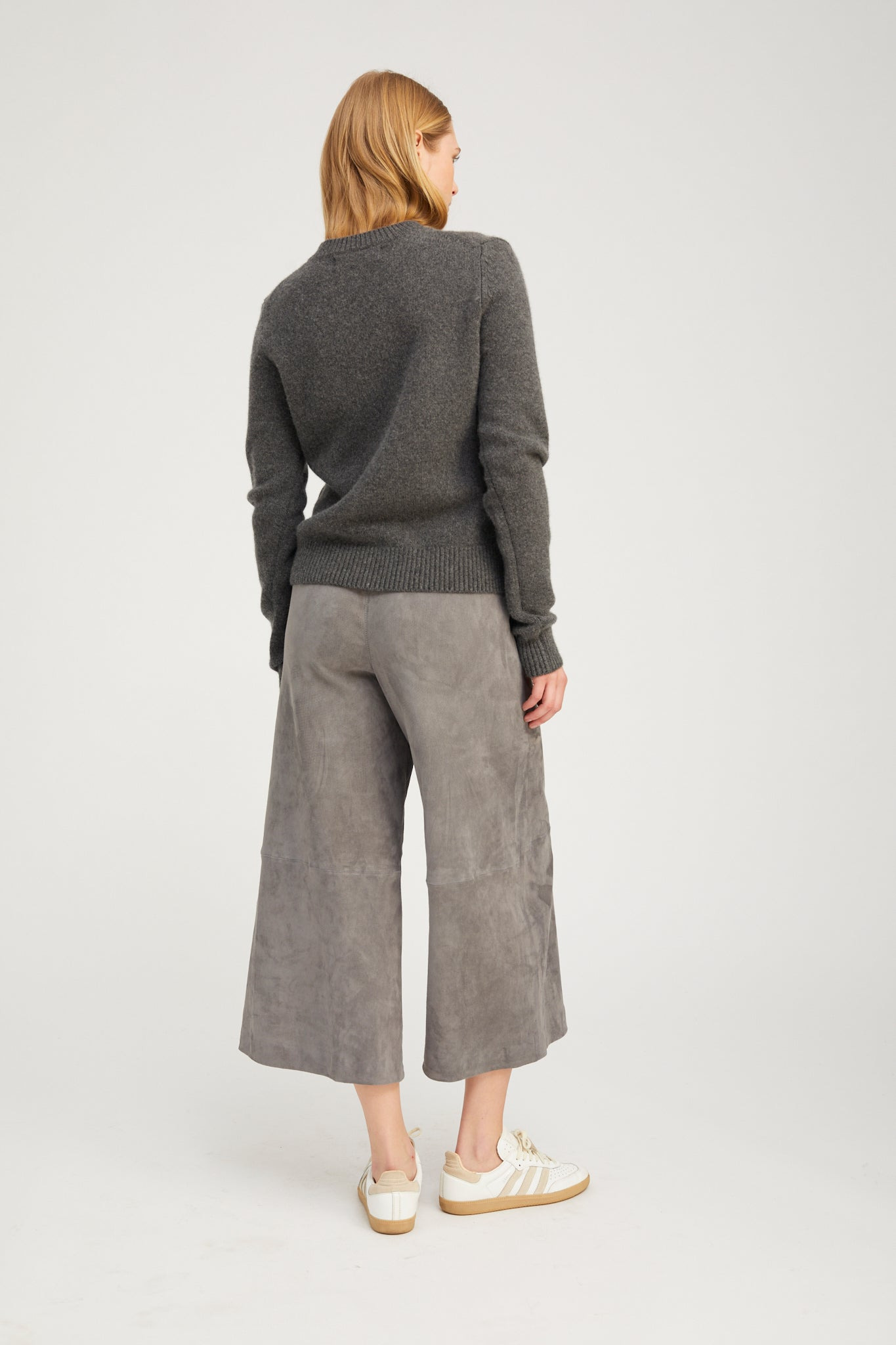 GREY SUEDE CULOTTE - 3