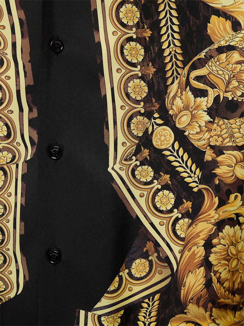 Printed silk twill shirt - 4