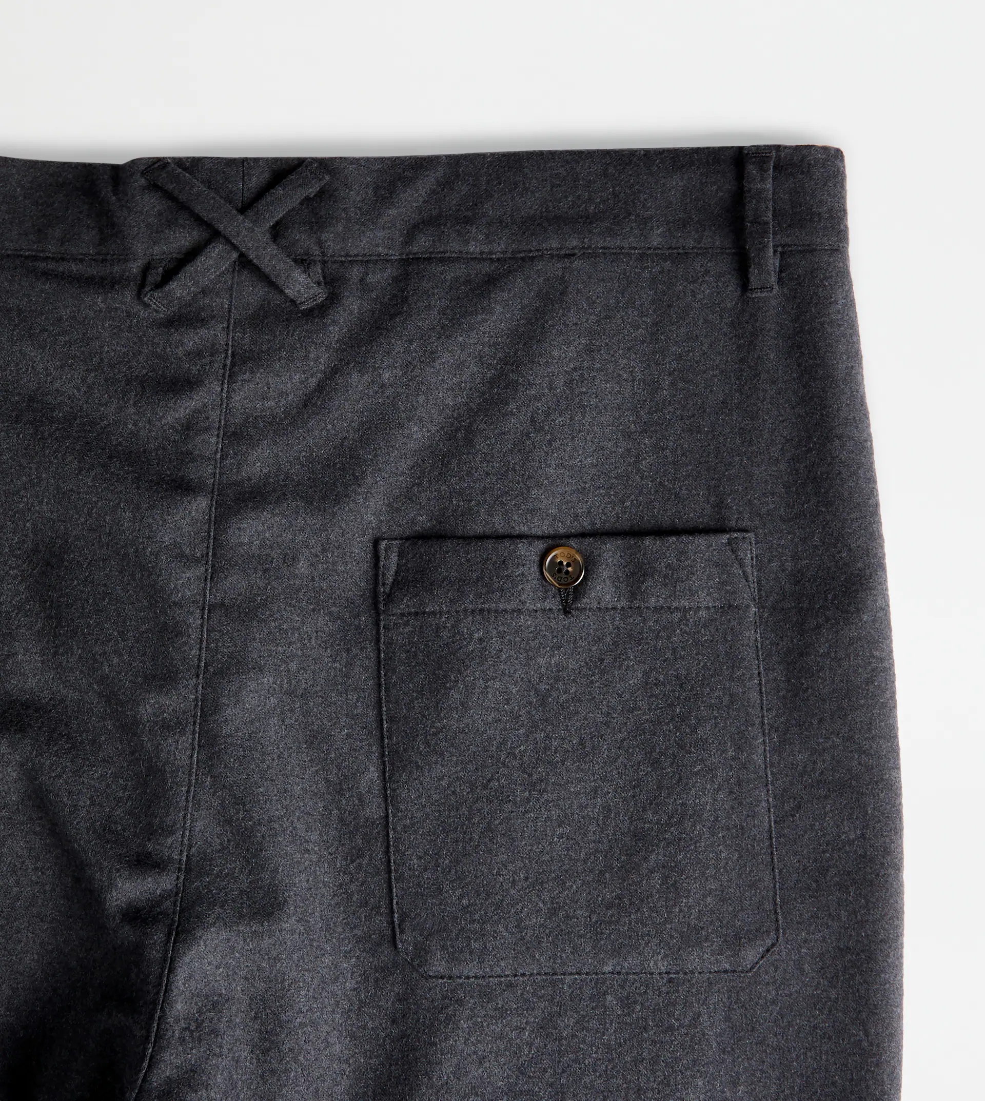 TOD'S CHINO TROUSERS ADJUSTABLE WAISTBAND - GREY - 9