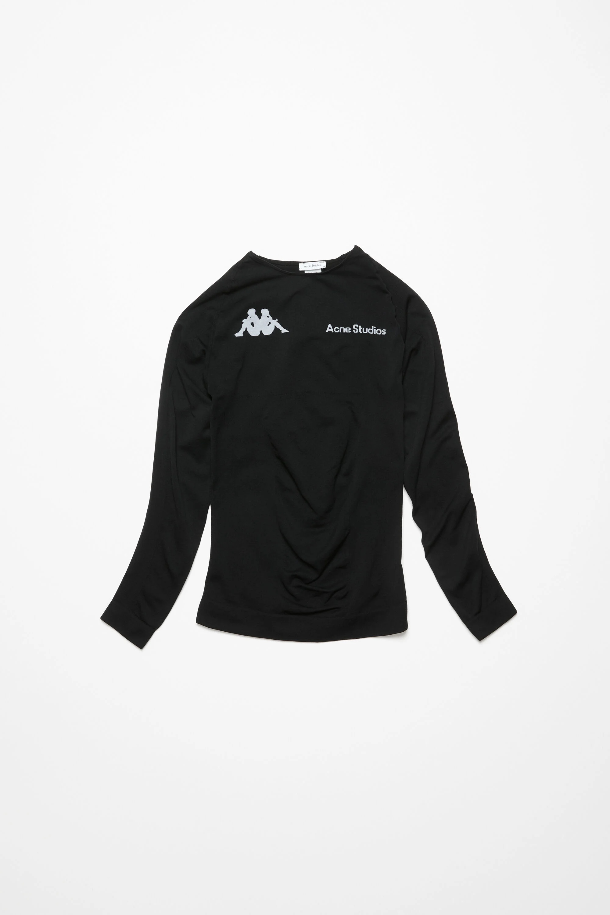 Long sleeve logo t-shirt - Acne Studios x Kappa - Black - 5