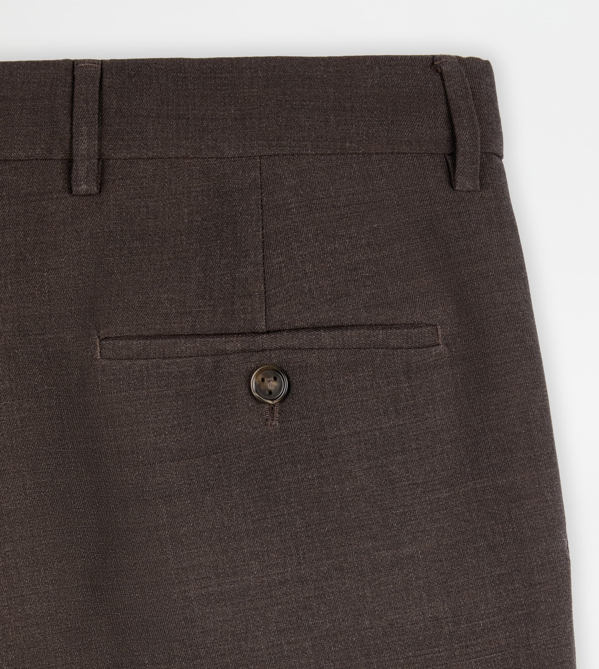 SLIM FIT PANTS IN WOOL - BROWN - 8