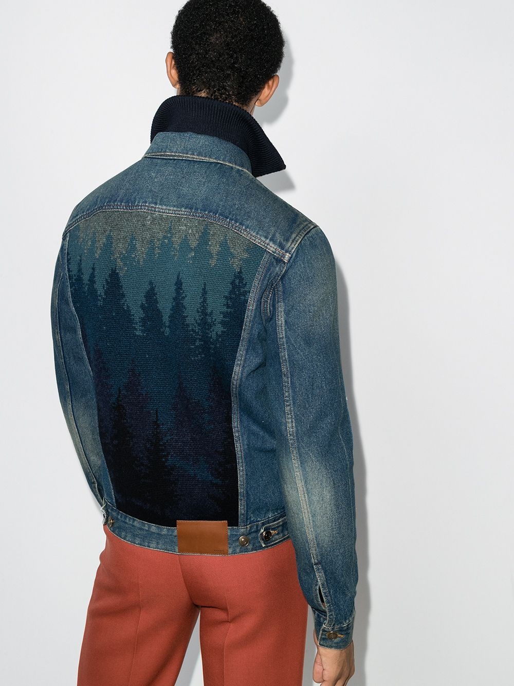 embroidered denim jacket - 3