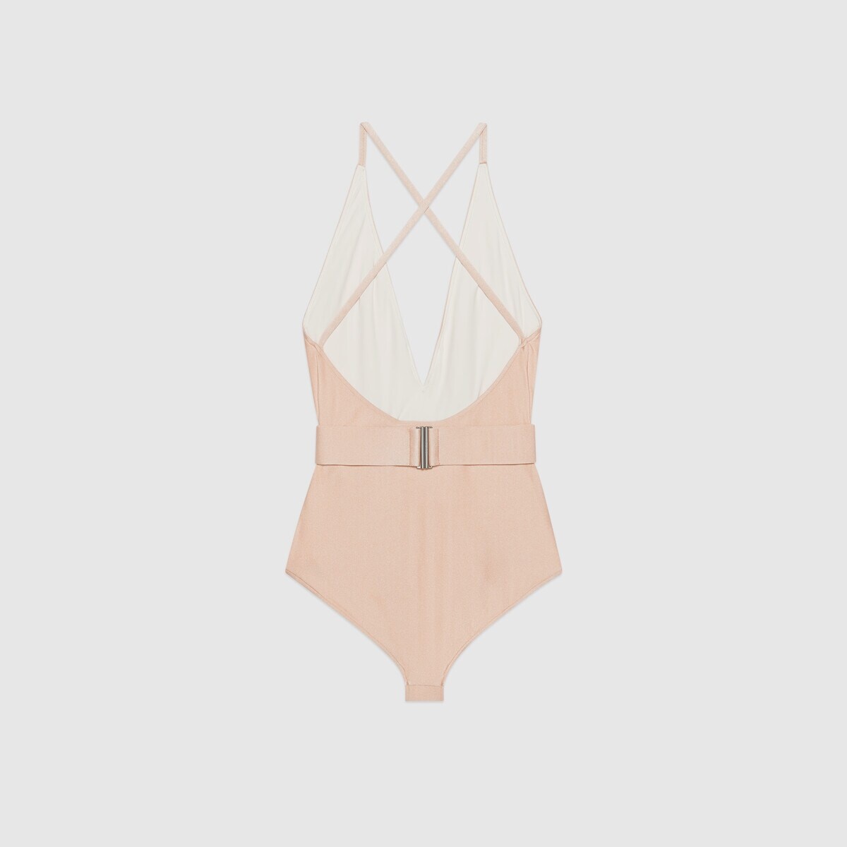 Sparkling jersey swimsuit with Double G - 3