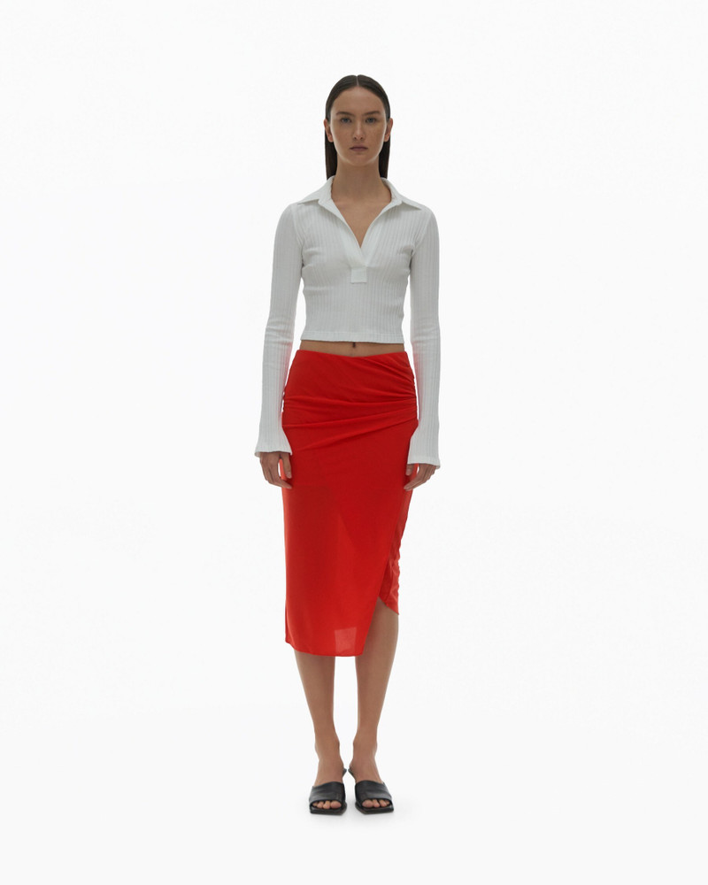 Helmut Lang CROPPED RIB KNIT POLO outlook