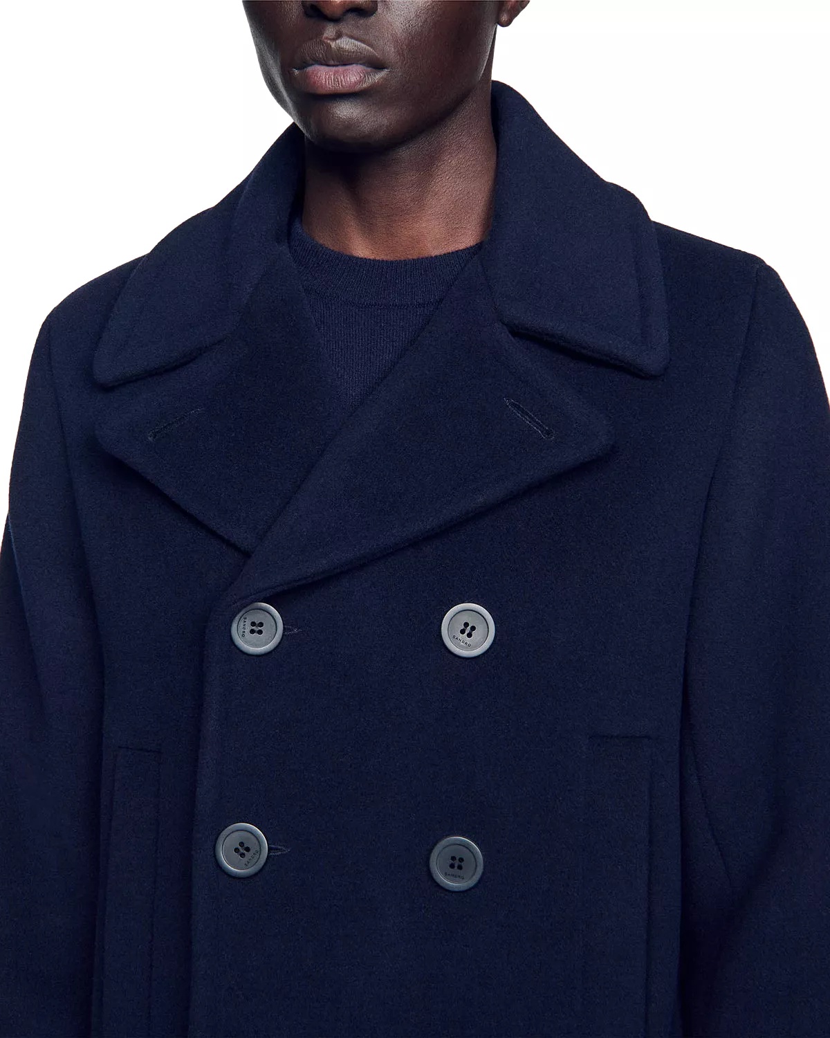 Wool Blend Peacoat - 5