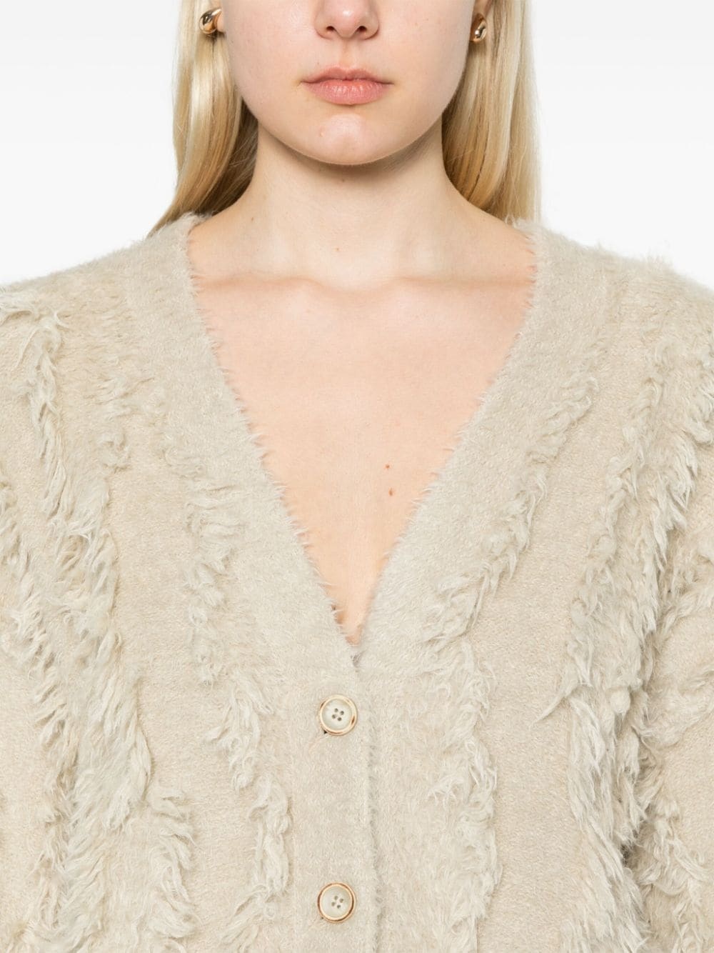 frayed cardigan - 5