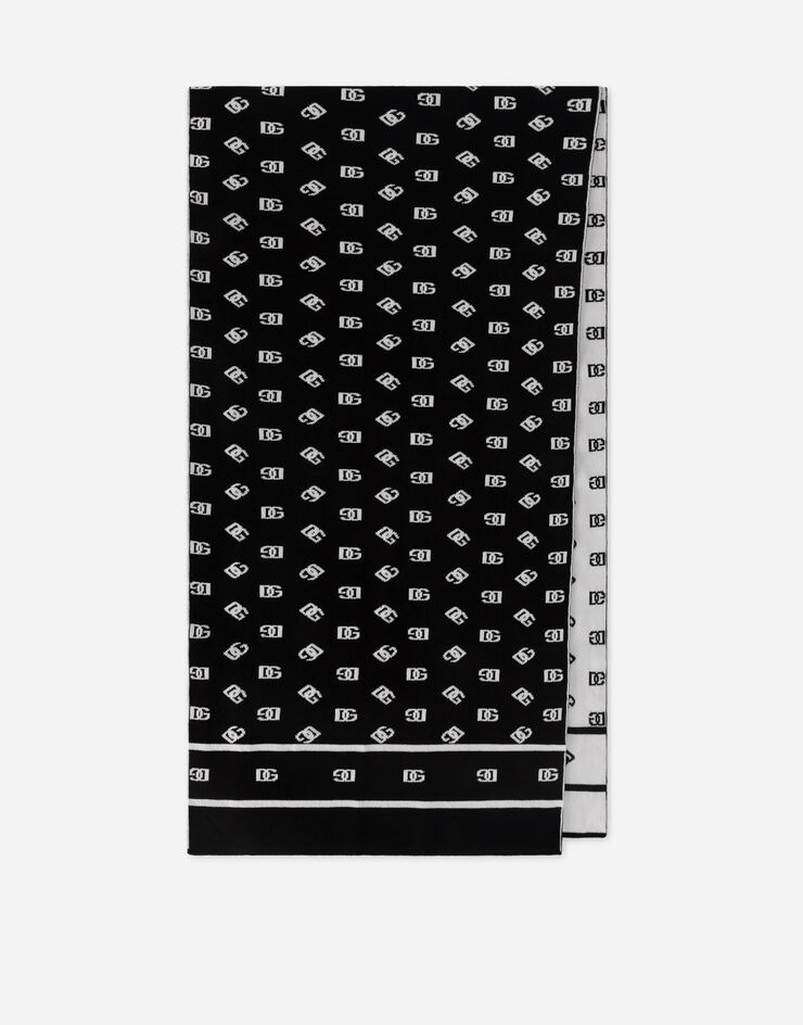 Jacquard knit scarf with DG Monogram - 3