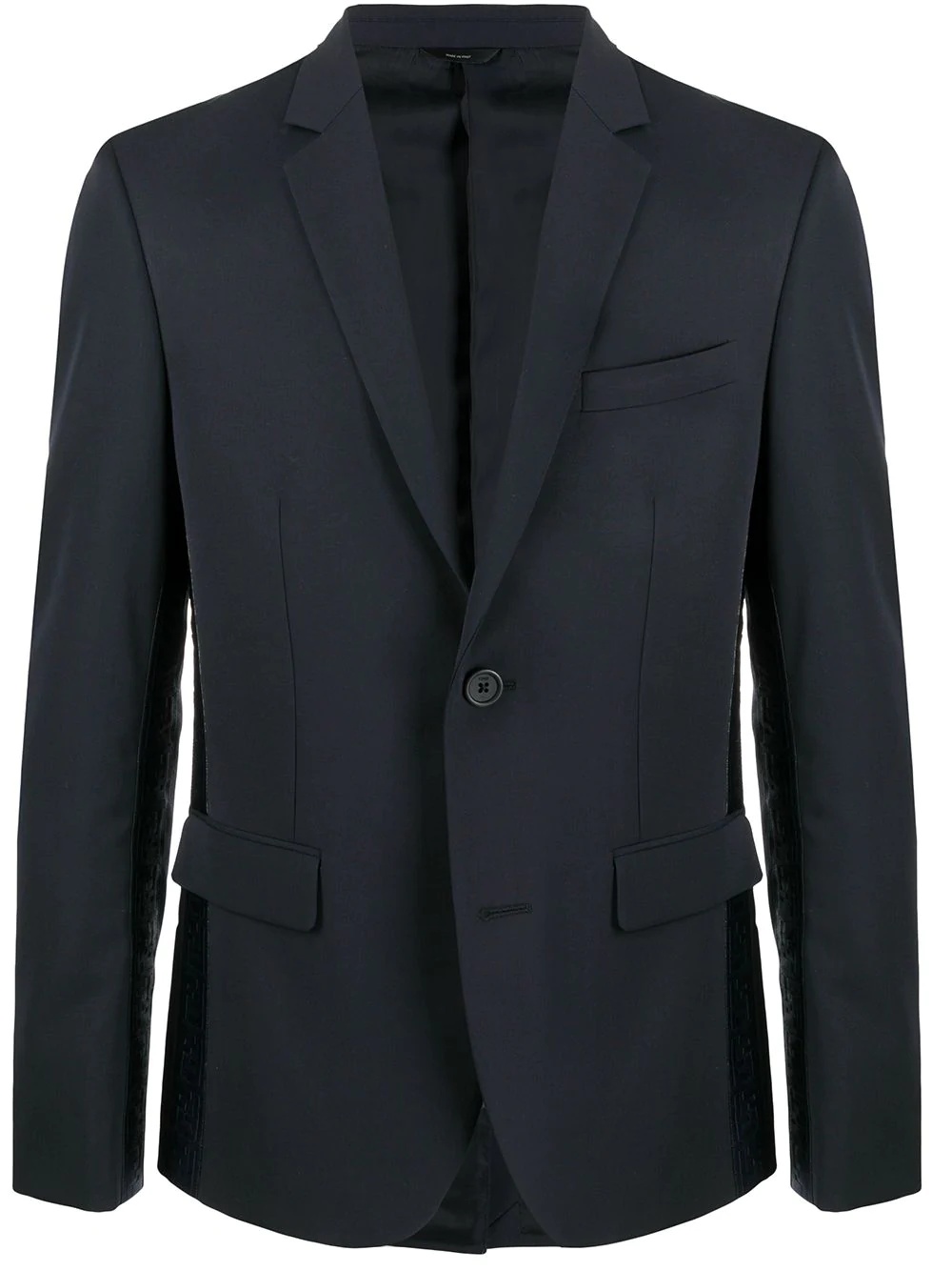 logo trim slim blazer - 1