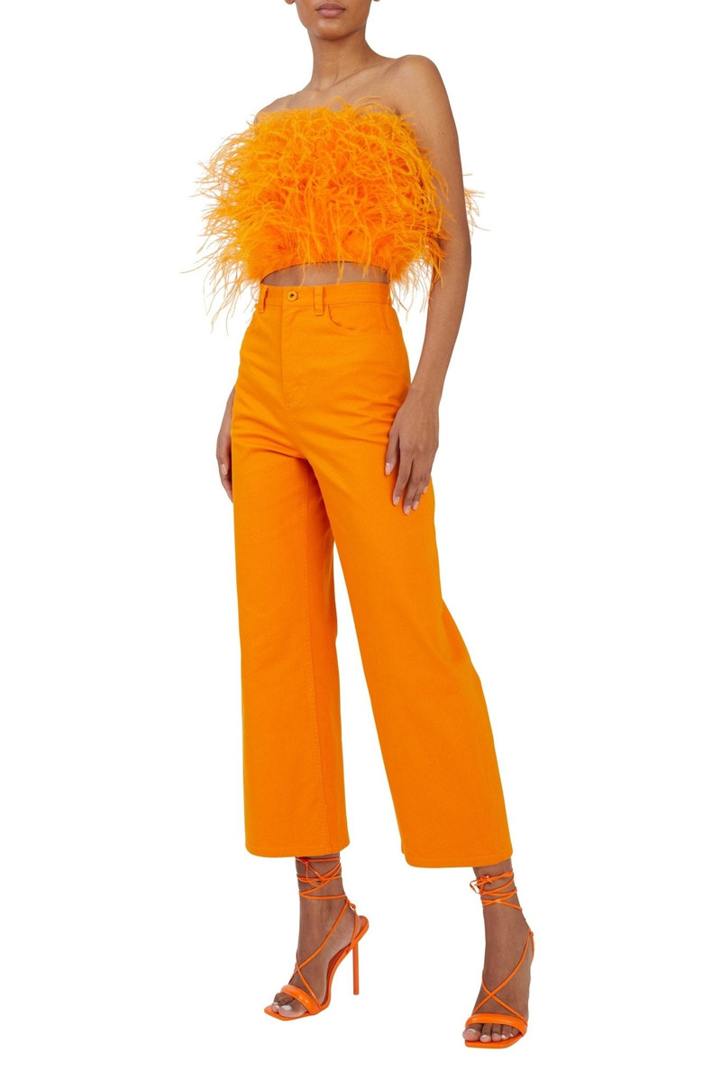 LAPOINTE Cotton Twill Wide Leg Jean outlook