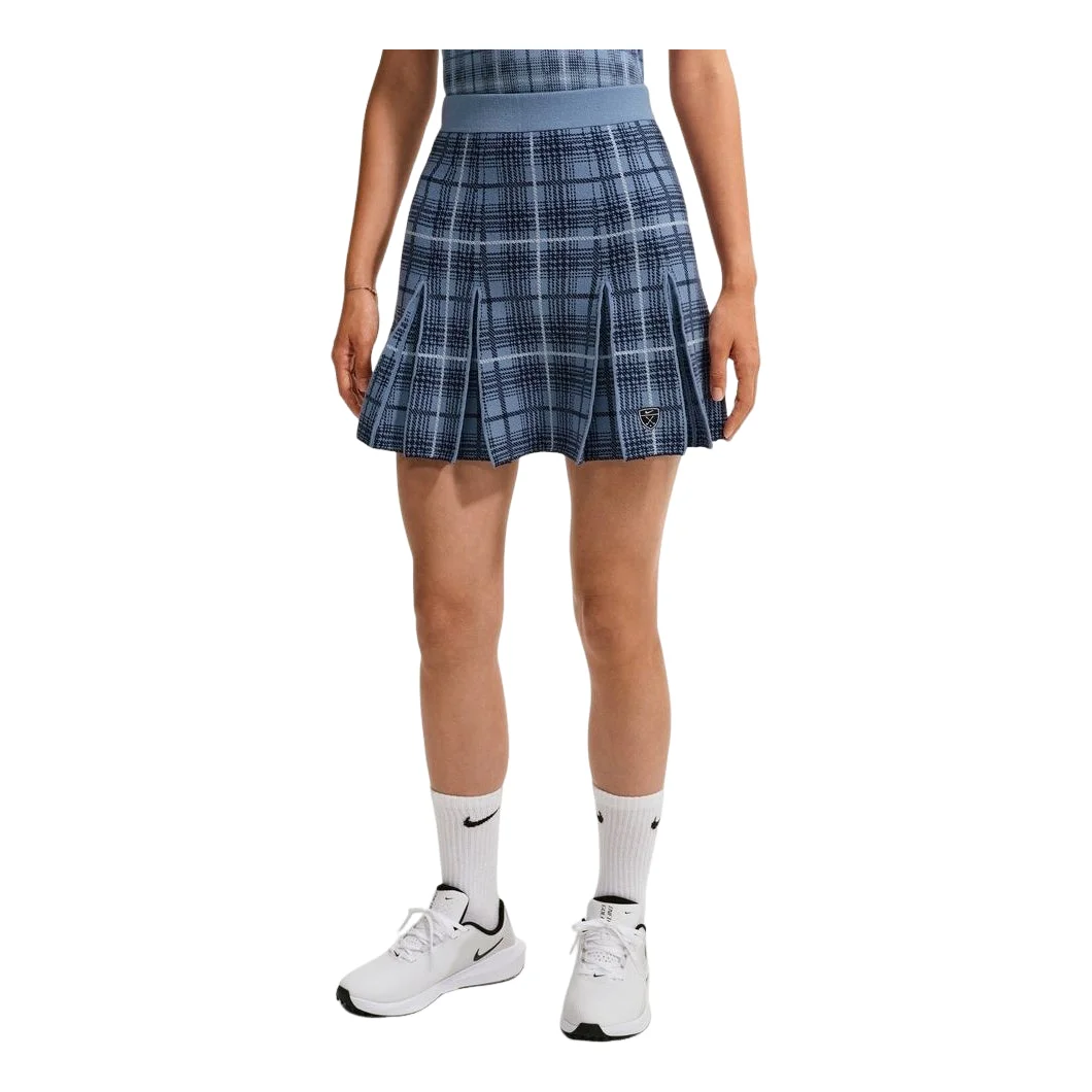 (WMNS) Nike Fairway Fresh Plaid Sweater Skirt Asia Sizing 'Blue' IQ2700-486 - 1