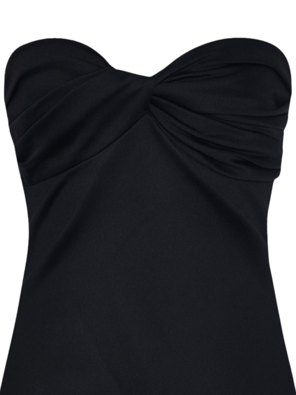 twist-detail strapless top - 2