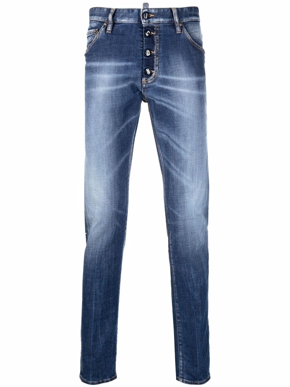 distressed-effect denim jeans - 1