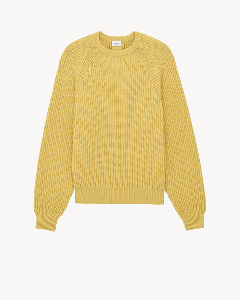 CREWNECK SWEATER IN FISHERMAN'S RIB COTTON 1