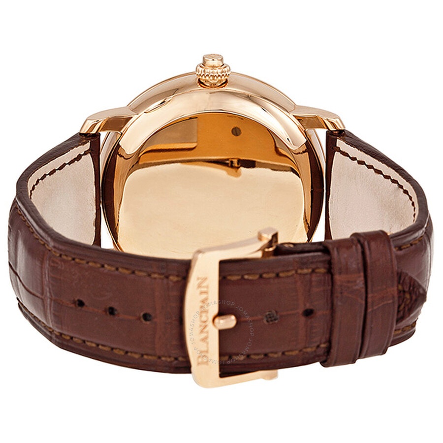 Blancpain Villeret Opaline Dial 18kt Rose Gold Brown Leather Men's Watch 6665-3642-55B - 3