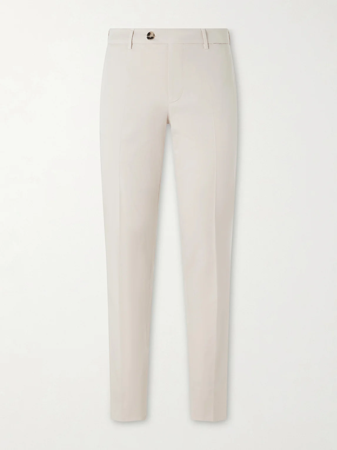 Slim-Fit Straight-Leg Cotton-Blend Trousers - 1