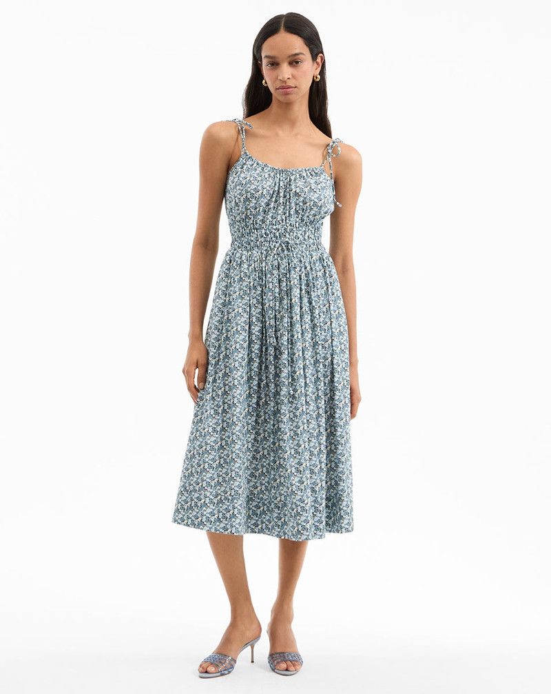VERONICA BEARD MILLIE FLORAL MIDI DRESS outlook