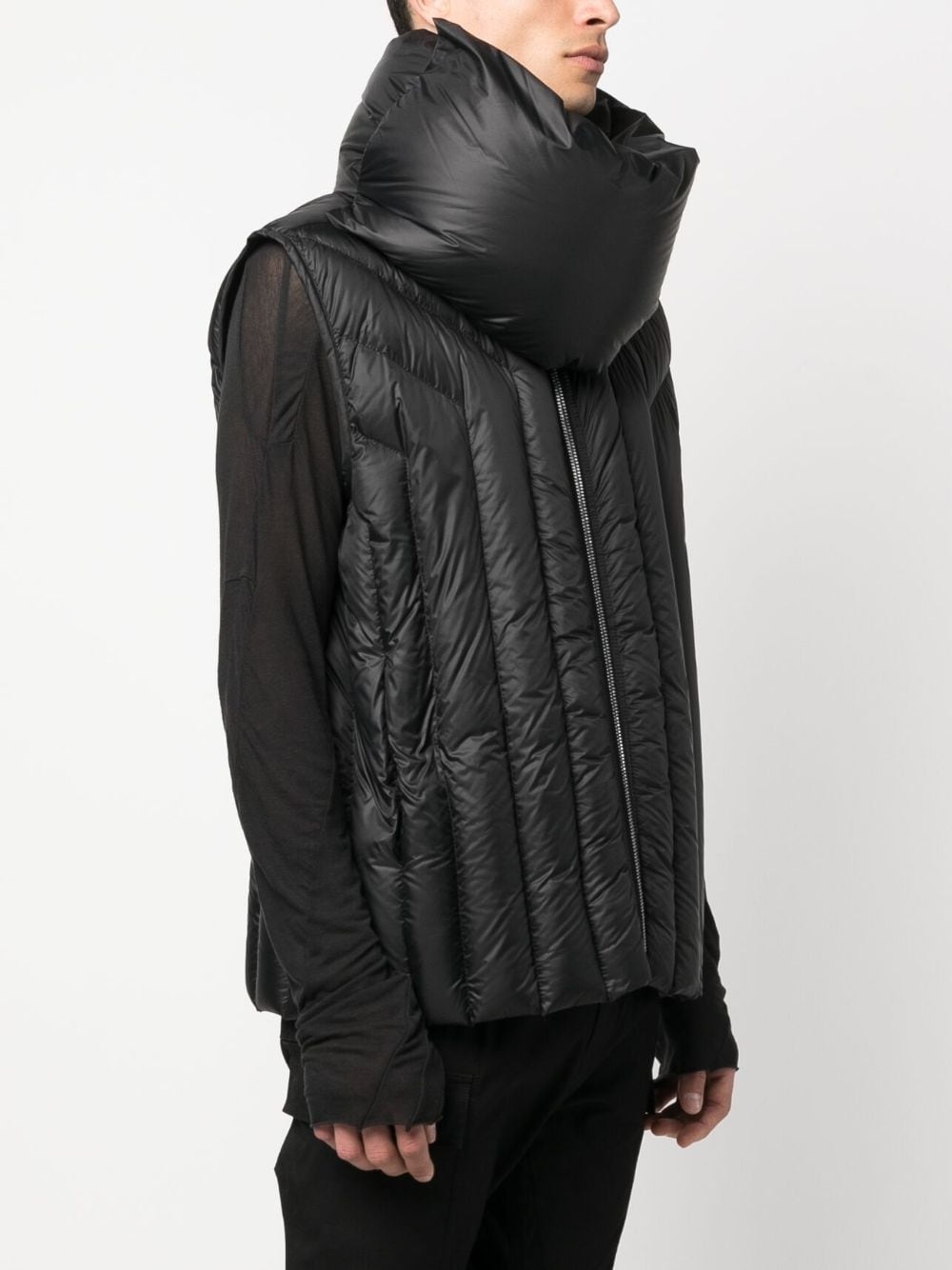 Gimp detachable-neck padded gilet - 3