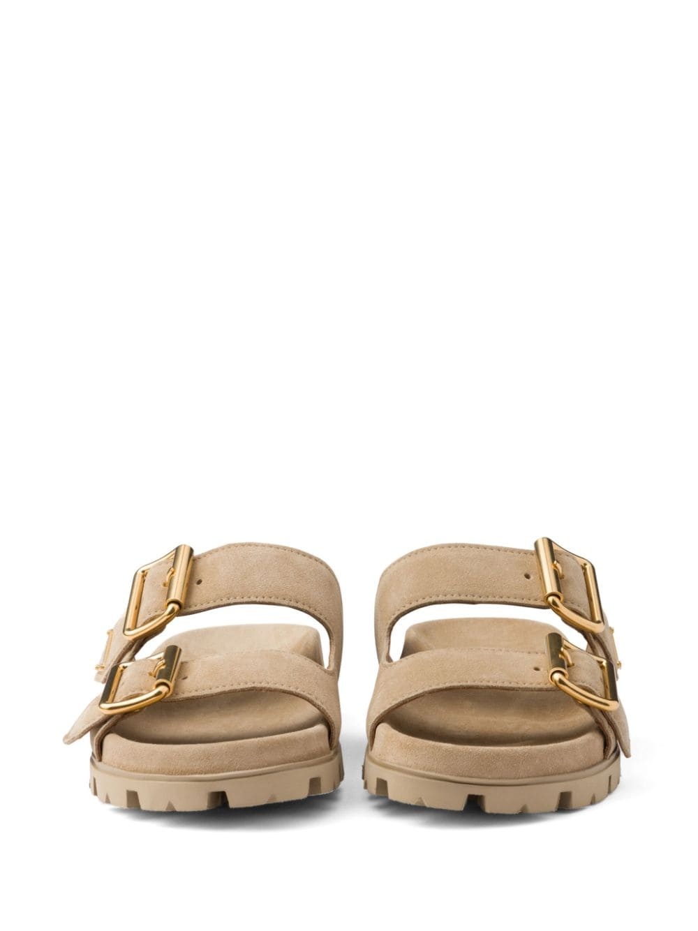 triangle-logo suede slides - 6