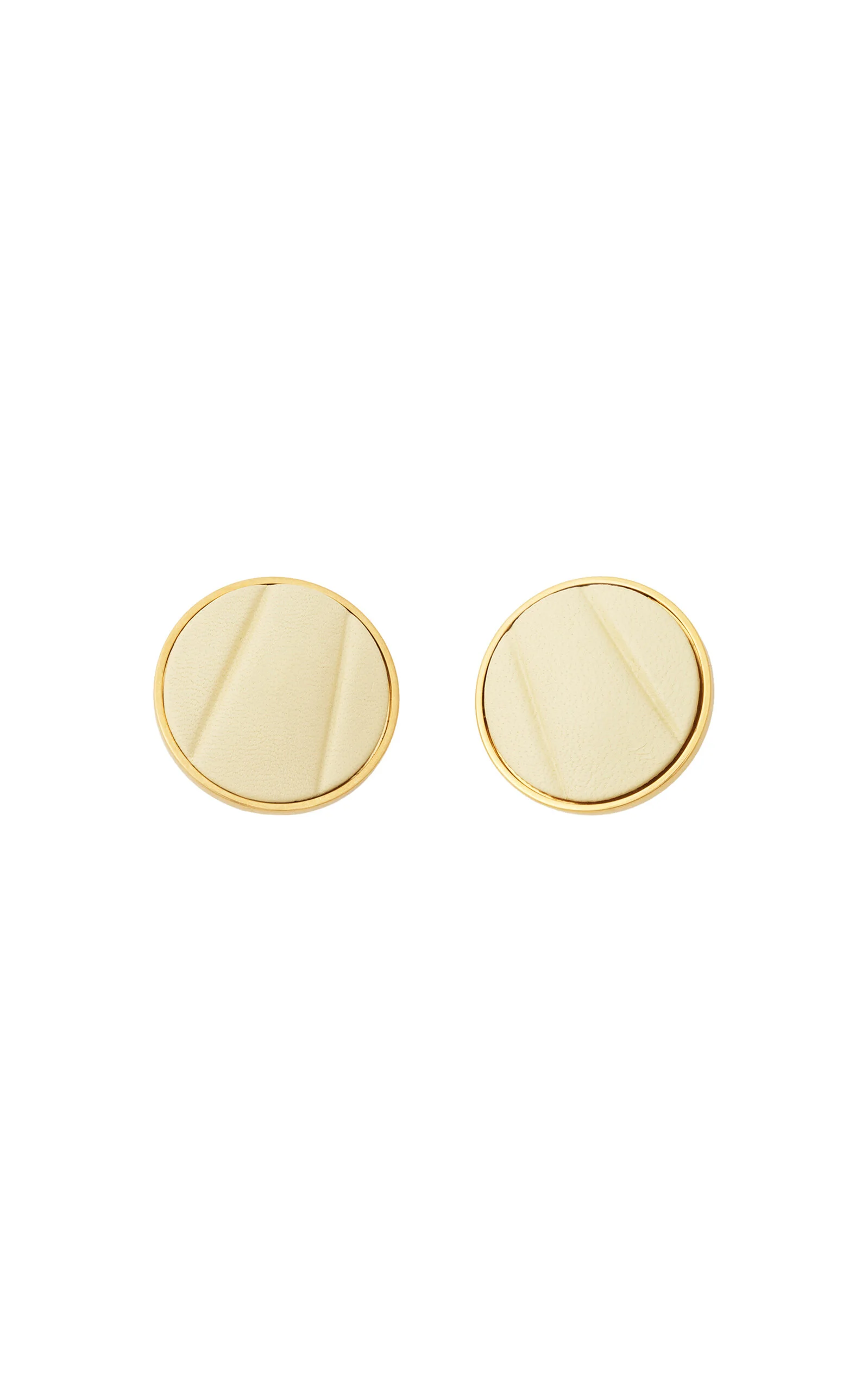 Soft Powder Chloé Pleats Earrings ivory - 1