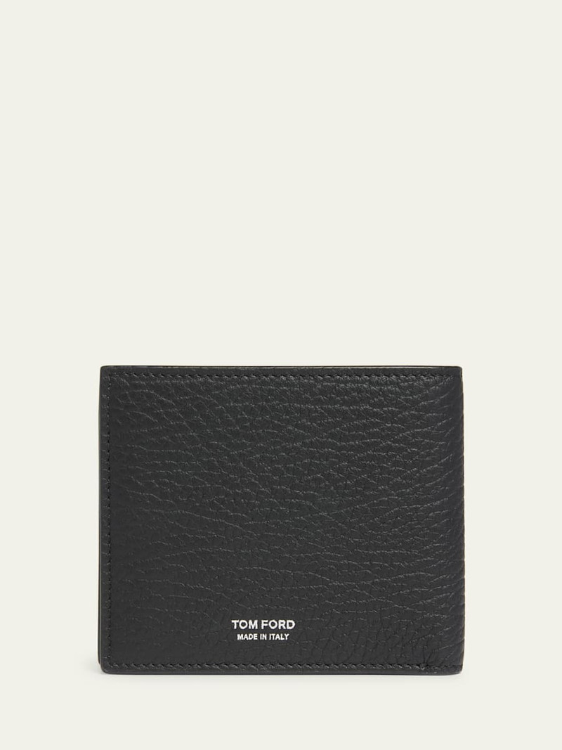 TOM FORD Men's Leather Elongated T Line Bifold Wallet outlook