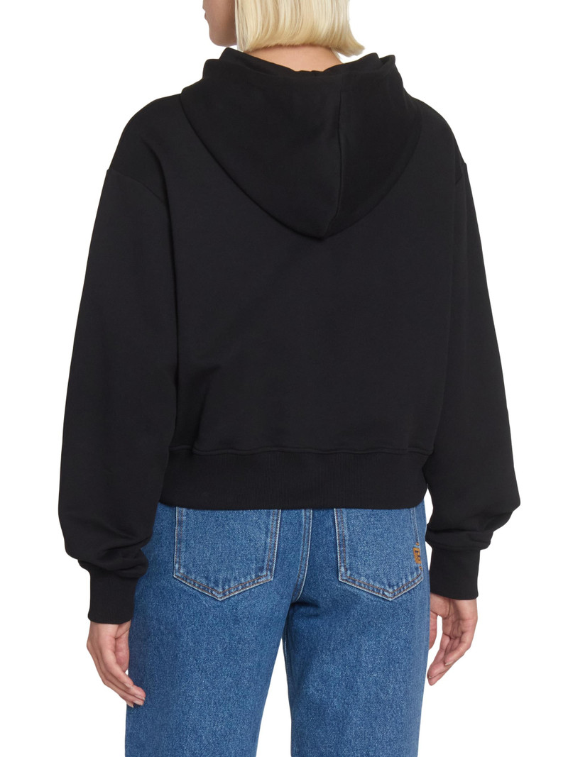 Women's Logo Cotton Hoodie - Noir Blanc 5