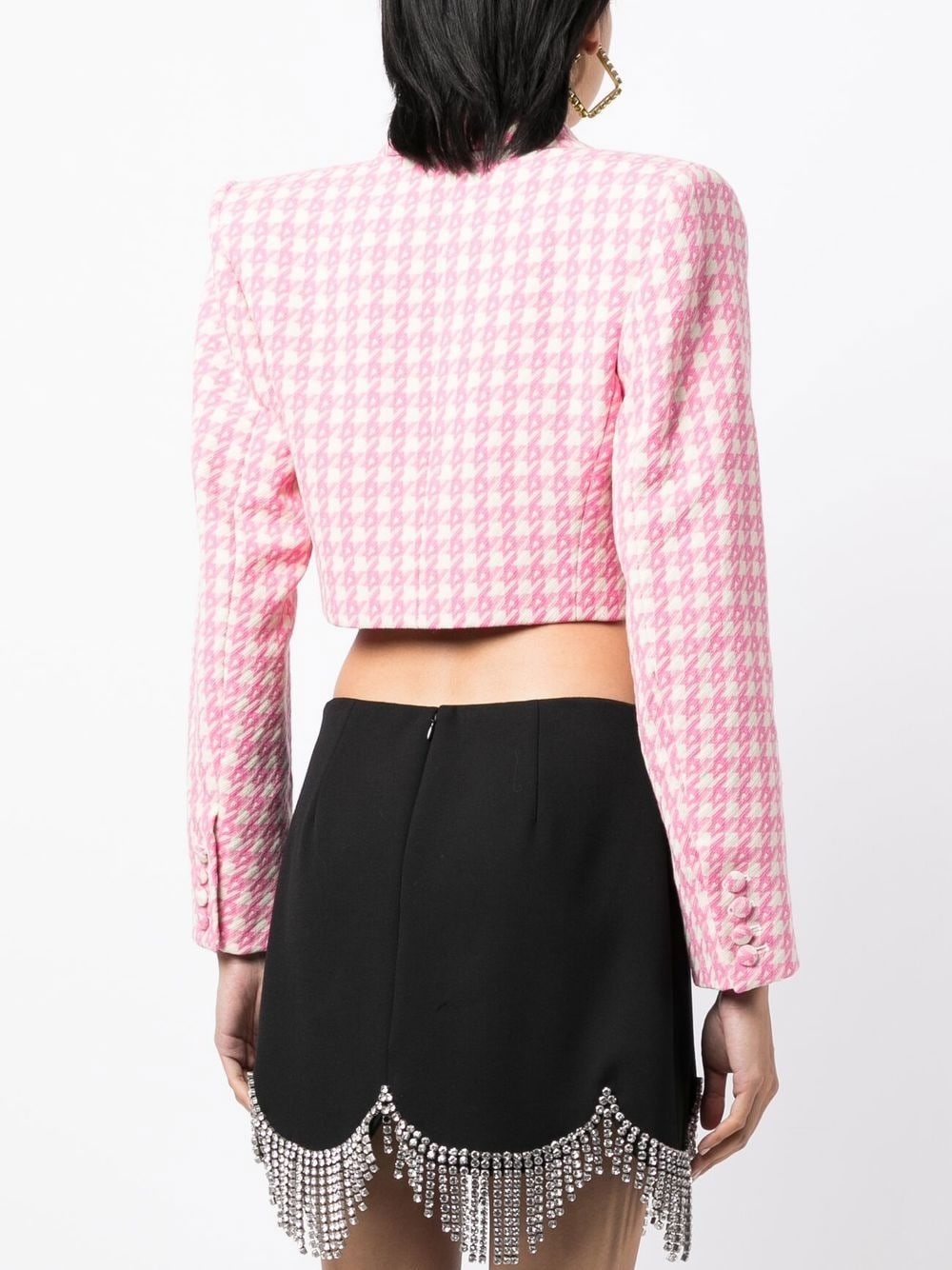 Deco bow slit cropped blazer - 4